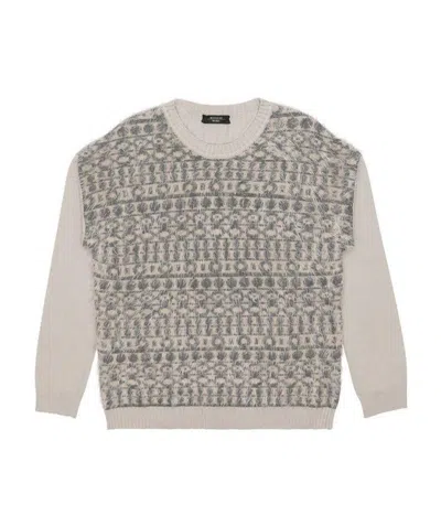 Weekend Max Mara Round-neck Long-sleeved Pullover In Gray