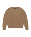 Weekend Max Mara Round Neck Long-sleeved Sweater In Brown