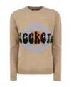 Weekend Max Mara Round-neck Long-sleeved Sweater In Nude