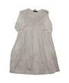 Weekend Max Mara Round Neck Short Sleeve Dress In Gray