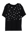 Weekend Max Mara Cabina Sequined T-shirt In Jersey In Black