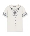 Weekend Max Mara Round Neck Short Sleeve T-shirt In White