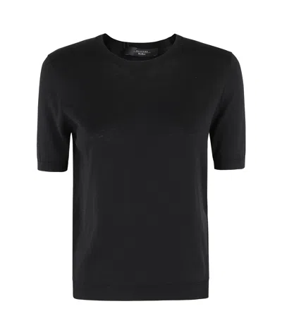 Weekend Max Mara Round Neck Sweater In Black