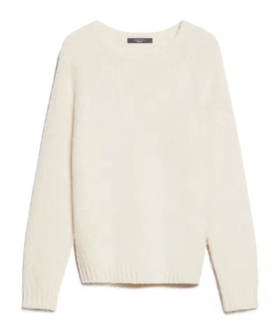 Weekend Max Mara Round Neck Sweater In White