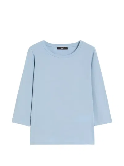 Weekend Max Mara Round-neck T-shirt In Blue