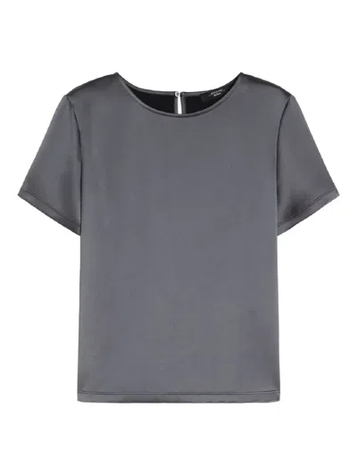 Weekend Max Mara Round-neck T-shirt In Gray
