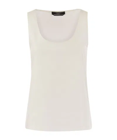 Weekend Max Mara Round-neck Vest In White
