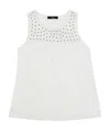 Weekend Max Mara Round-necked Sleeveless Dress In White