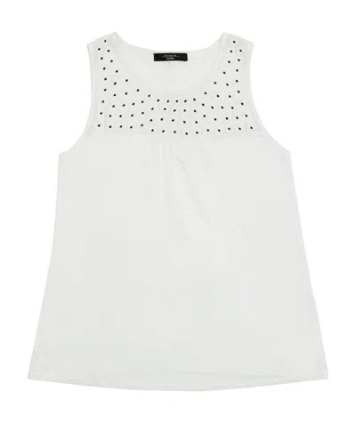 Weekend Max Mara Round-necked Sleeveless Dress In White