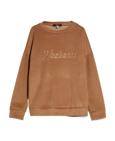 Weekend Max Mara Round-necked Sweater In Brown