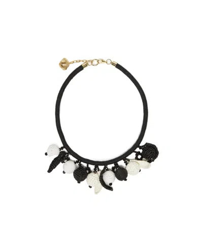 Weekend Max Mara Round Pendant Necklace In Black