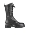 Weekend Max Mara Round-toe Low-heel Leather Boots In Black