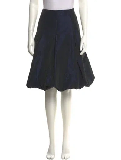 Pre-owned Weekend Max Mara Ruffle Embellishment Knee-length Skirt In Green