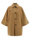 Weekend Max Mara Rufo Single-breasted Wool Coat In Brown