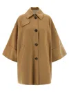 Weekend Max Mara Rufo Single-breasted Wool Coat In Brown