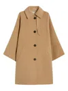 Weekend Max Mara Rufo Single-breasted Wool Coat In Burgundy