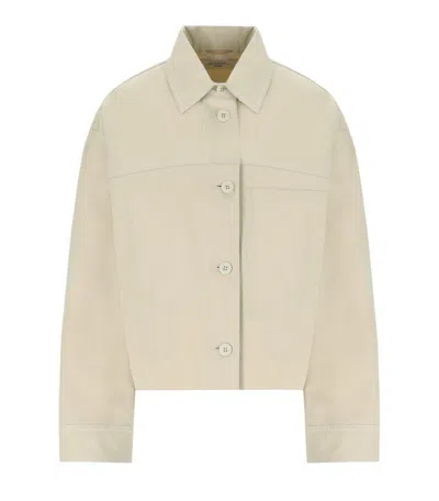 Weekend Max Mara Salita Sabbia Cotton Jacket In Beige