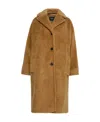 Weekend Max Mara Salmone Lapel Coat In Brown
