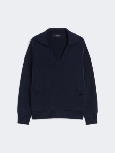 Weekend Max Mara Saloon Sweater Navy In Blue