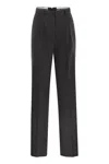 Weekend Max Mara Salsa - Straight-leg Trousers In Virgin Wool In Brown