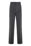 Weekend Max Mara Salsa Wool Trousers In Gray
