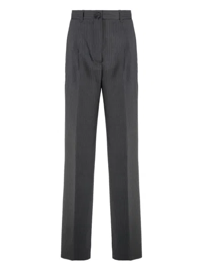 Weekend Max Mara Salsa Wool Trousers In Blue