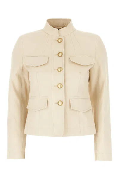 WEEKEND MAX MARA SAND COTTON JACKET