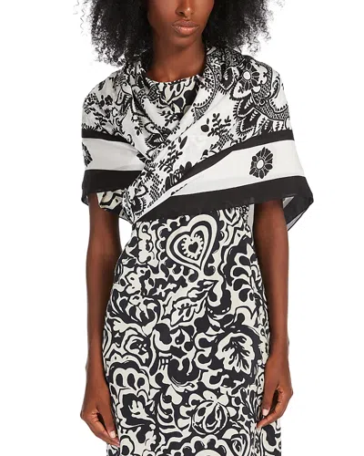 Weekend Max Mara Sarong Lace Print Shawl In Beige