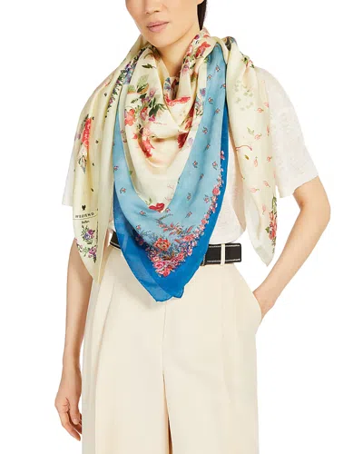 Weekend Max Mara Sarong Rose Print Shawl In Green