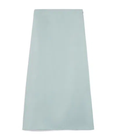 Weekend Max Mara Satin Calf-length Skirt In Green