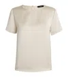 Weekend Max Mara Satin-front T-shirt In White