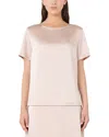 Weekend Max Mara Satin Tee In Pink