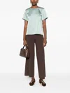 Weekend Max Mara Satin Top In Green