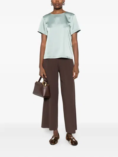 Weekend Max Mara Satin Top In Green