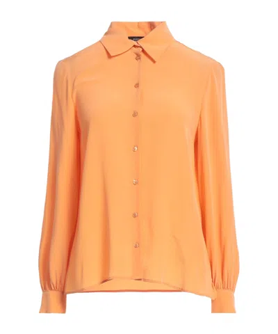 Weekend Max Mara Satin-finish Collared Shirt In Orange