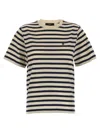 Weekend Max Mara Short-sleeved T-shirt In Avorio Blu