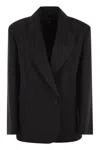 Weekend Max Mara Sava - Stretch Wool Blend Canvas Oversized Blazer