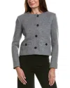 Weekend Max Mara Savona Wool Jacket In Gray