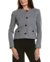 Weekend Max Mara Savona Wool Jacket In Gray