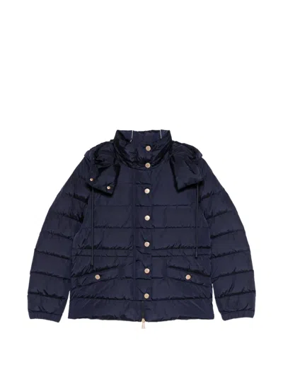 WEEKEND MAX MARA SAX HOODED BUTTON DOWN JACKET