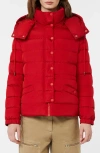 Weekend Max Mara Sax Quilted Down Water Repellent Short Jacket In Red
