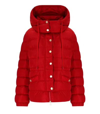 Weekend Max Mara Sax Red Hooded Down Jacket