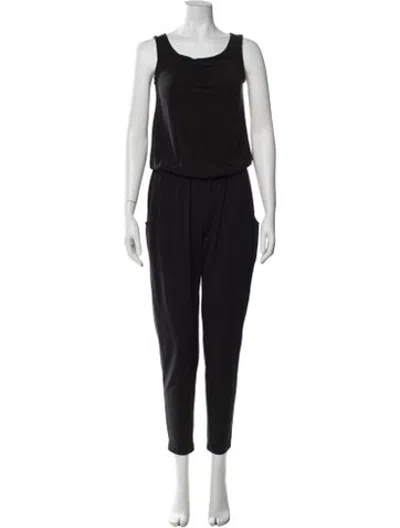 Pre-owned Weekend Max Mara Scoop Neck Jumpsuit In Black