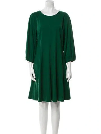 Pre-owned Weekend Max Mara Scoop Neck Knee-length Dress W/ Tags In Green