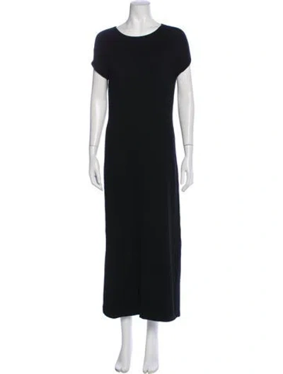 Pre-owned Weekend Max Mara Scoop Neck Long Dress In Black