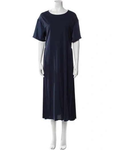 Pre-owned Weekend Max Mara Scoop Neck Long Dress W/ Tags In Blue
