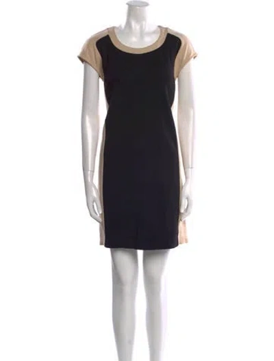 Pre-owned Weekend Max Mara Scoop Neck Mini Dress In Black