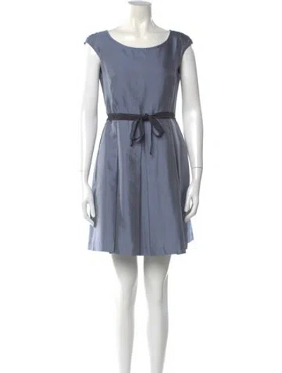 Pre-owned Weekend Max Mara Scoop Neck Mini Dress In Blue