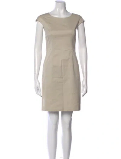 Pre-owned Weekend Max Mara Scoop Neck Mini Dress In Neutral