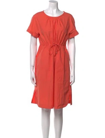 Pre-owned Weekend Max Mara Scoop Neck Mini Dress In Orange